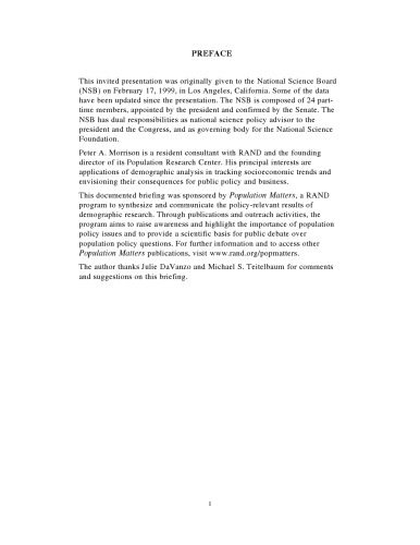 خرید و دانلود نسخه کامل کتاب A Demographic Perspective on Our Nation’s Future (Documented Briefing (Rand Corporation), Db-320-Wfhf Dlpf Rf,)
