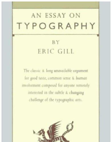 خرید و دانلود نسخه کامل کتاب An Essay on Typography