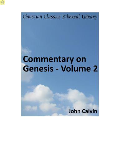 خرید و دانلود نسخه کامل کتاب Commentary on Genesis. Volume 2