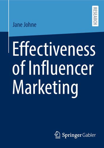 خرید و دانلود نسخه کامل کتاب Effectiveness of Influencer Marketing