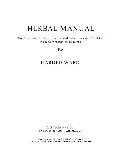 خرید و دانلود نسخه کامل کتاب Herbal Manual