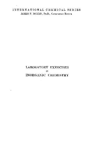 خرید و دانلود نسخه کامل کتاب Laboratory Exercises in Inorganic Chemistry