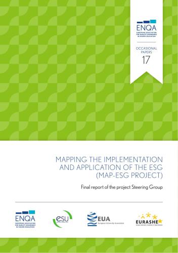 خرید و دانلود نسخه کامل کتاب Mapping the Implementation and Application of the Standards and Guidelines for Quality Assurance in the European Higher Education Area (MAP-ESG)