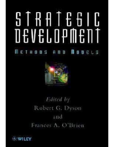 خرید و دانلود نسخه کامل کتاب Robert & O’Brien A. Frances Strategic Development – Methods and Models