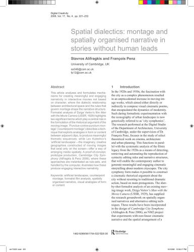 خرید و دانلود نسخه کامل کتاب Spatial dialectics. Montage and spatially organised narrative in stories without human leads