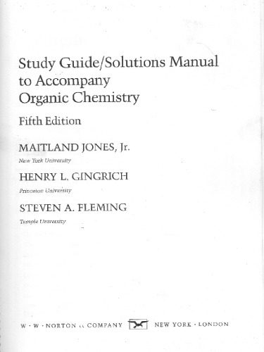 خرید و دانلود نسخه کامل کتاب Study Guide and Solutions Manual: for Organic Chemistry