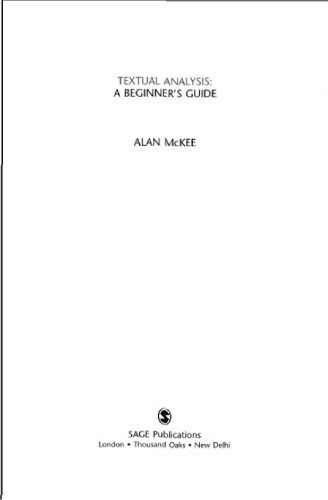 خرید و دانلود نسخه کامل کتاب Textual Analysis: A Beginner’s Guide