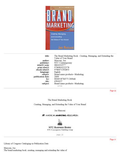 خرید و دانلود نسخه کامل کتاب The Brand Marketing Book