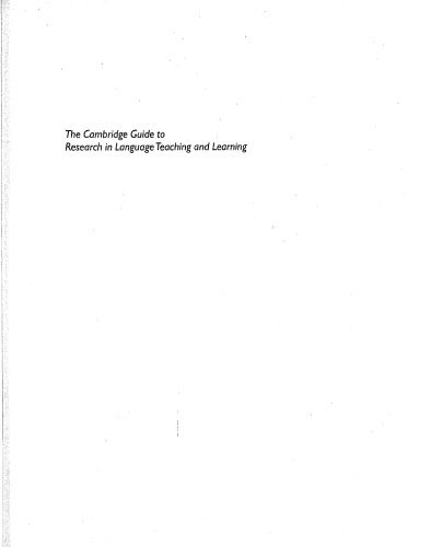 خرید و دانلود نسخه کامل کتاب The Cambridge Guide to Research in Language Teaching and Learning