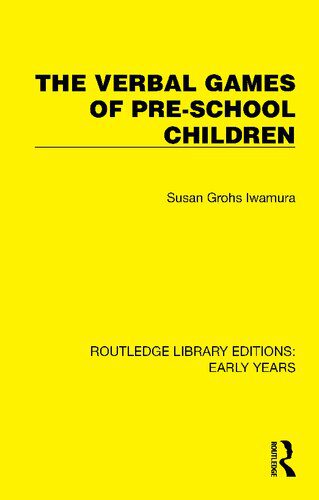 خرید و دانلود نسخه کامل کتاب The Verbal Games of Pre-school Children