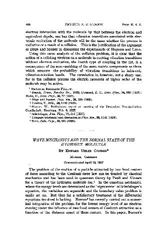 خرید و دانلود نسخه کامل کتاب Wave Mechanics and the Normal State of the Hydrogen Molecule